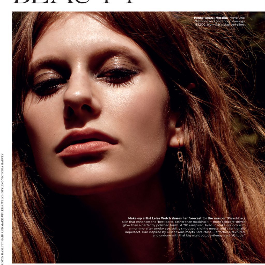 Penny Stemson photographed for Fashion Quarterly Magazine by Carolyn Isabel Haslett; Styling Victoria Harvy; Hair and Makeup: Leisa Welch