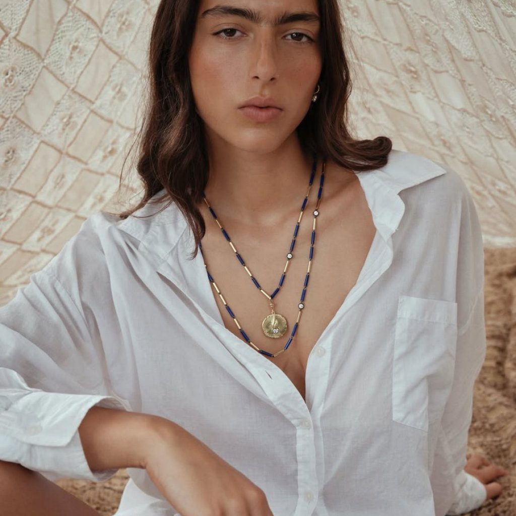 Mia Arlove photographed for Jessica McCormack Jewellry