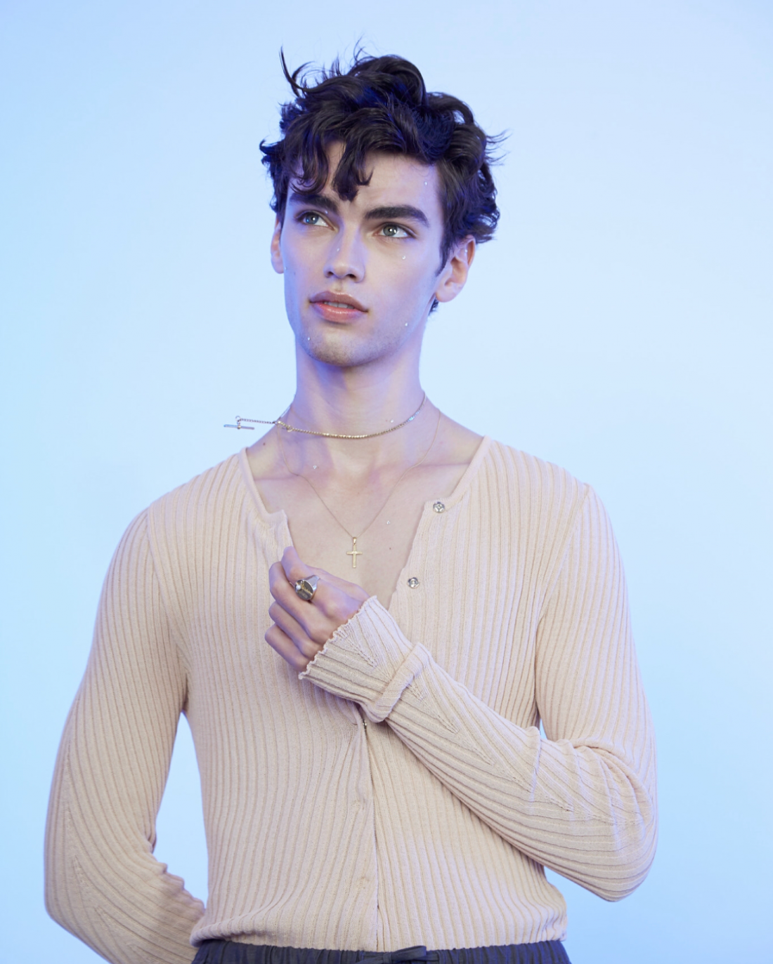 Xander photographed by Karen Inderbitzen- Waller with Delphine Planqueel for Black Magazine: Mua Kiekie Stanners