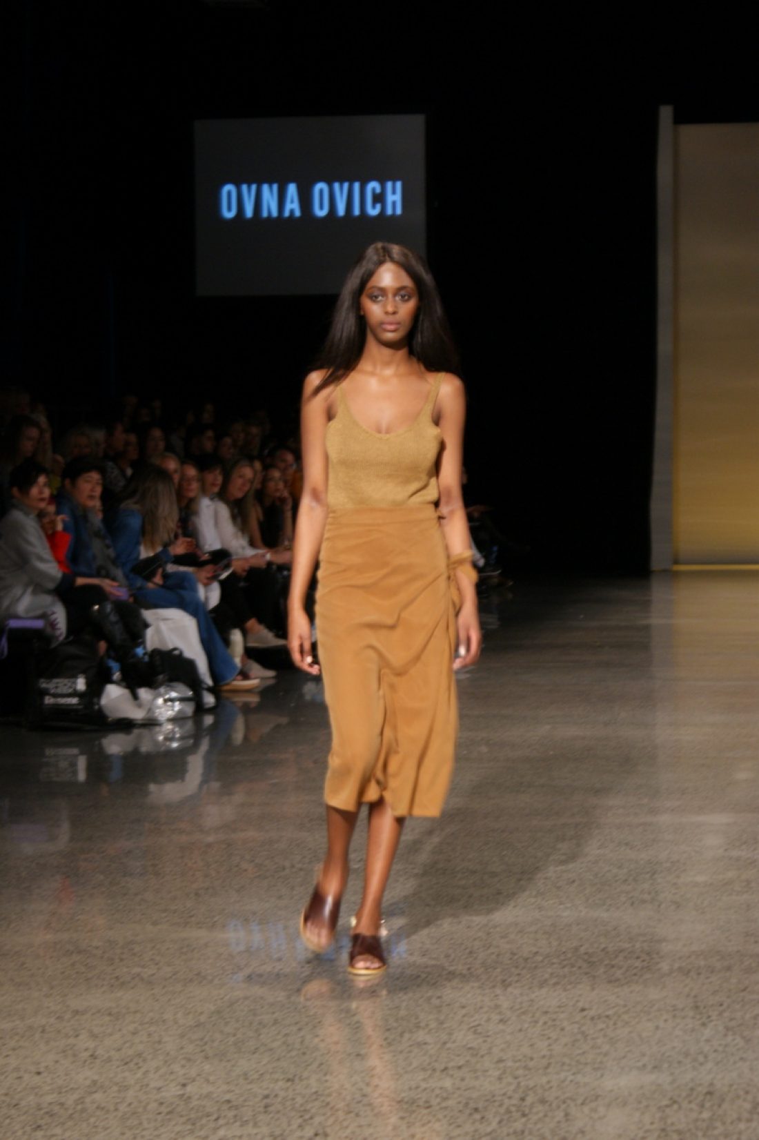 Cynthia, Mercy, Steph, Erin, Polena, Bernie, Jasper walk the Resene Designer Runway at NZFW