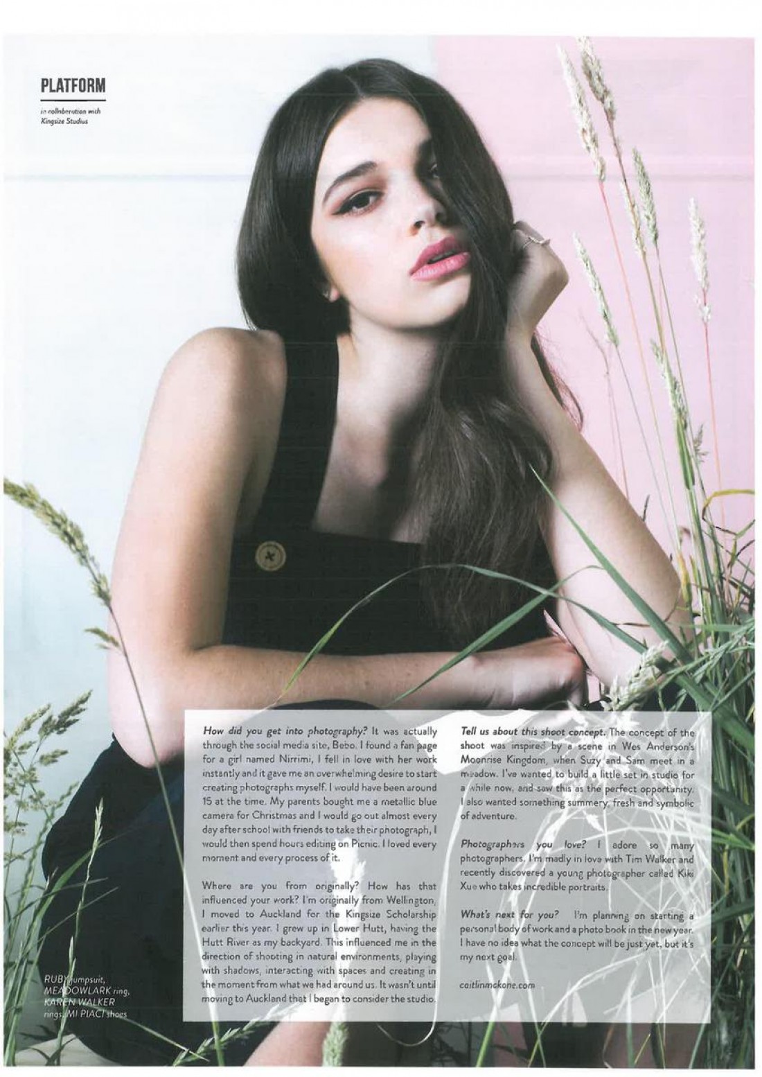 Erin photographed for Remix Magazine by Caitlin McCone, Stylist:  Sally Young, MUa and Hair: Fiona Claire , Photog Assist: Cam Robinson