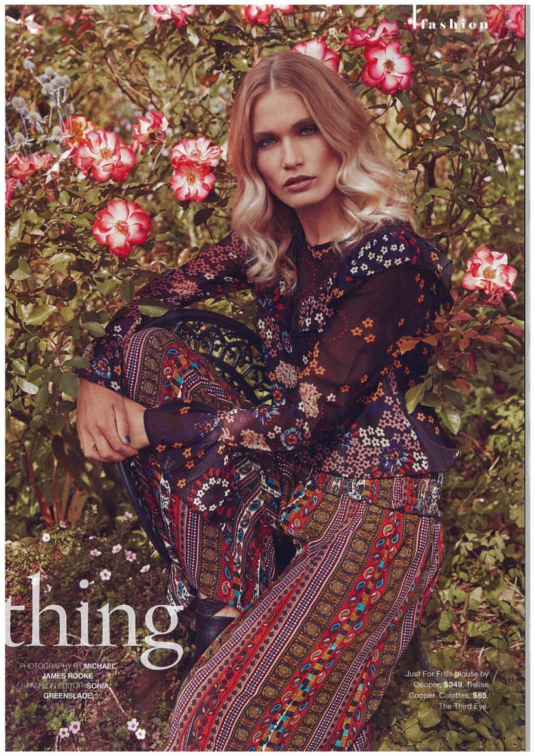 Polly photographed by Michael J. Rookefor Next Magazine; Styling by Sonia Greenslade Mua Carolyn Haslett