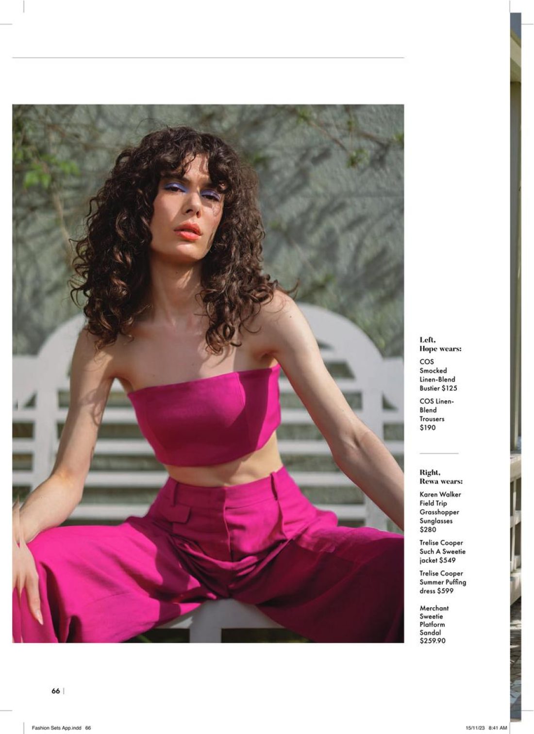 Hope photographed for Woman Magazine by Luke Harvey | Tori Tuinman (art director) | Chanelle Aldridge (HMU) |