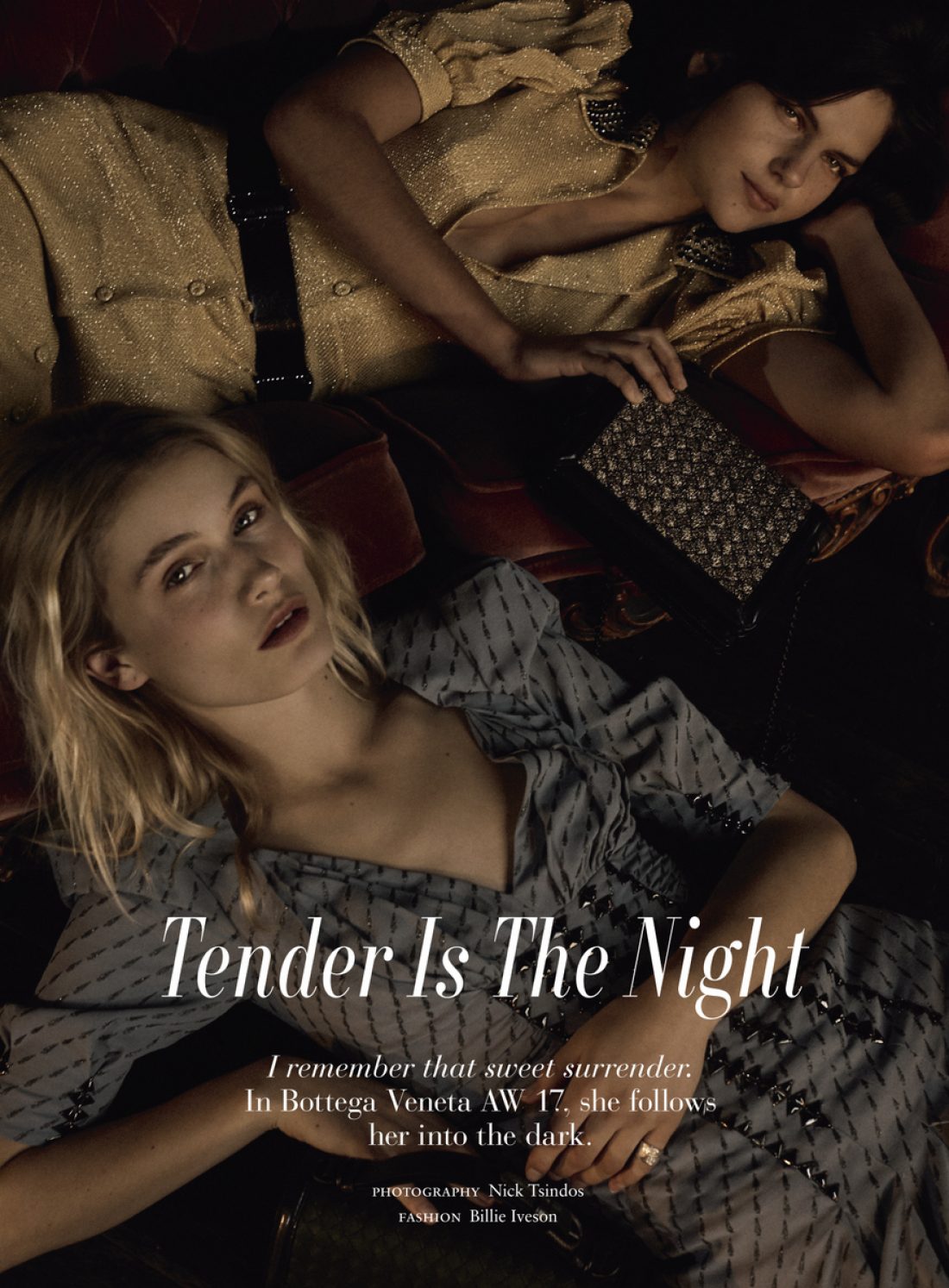 Polly photographed for Russh Magazine “Tender is the Night” by Nick T Sindos with @billieiveson @pollybatchelor @sabine.jamieson @teneillesorg @alanwhite @rohanpratt 🖤