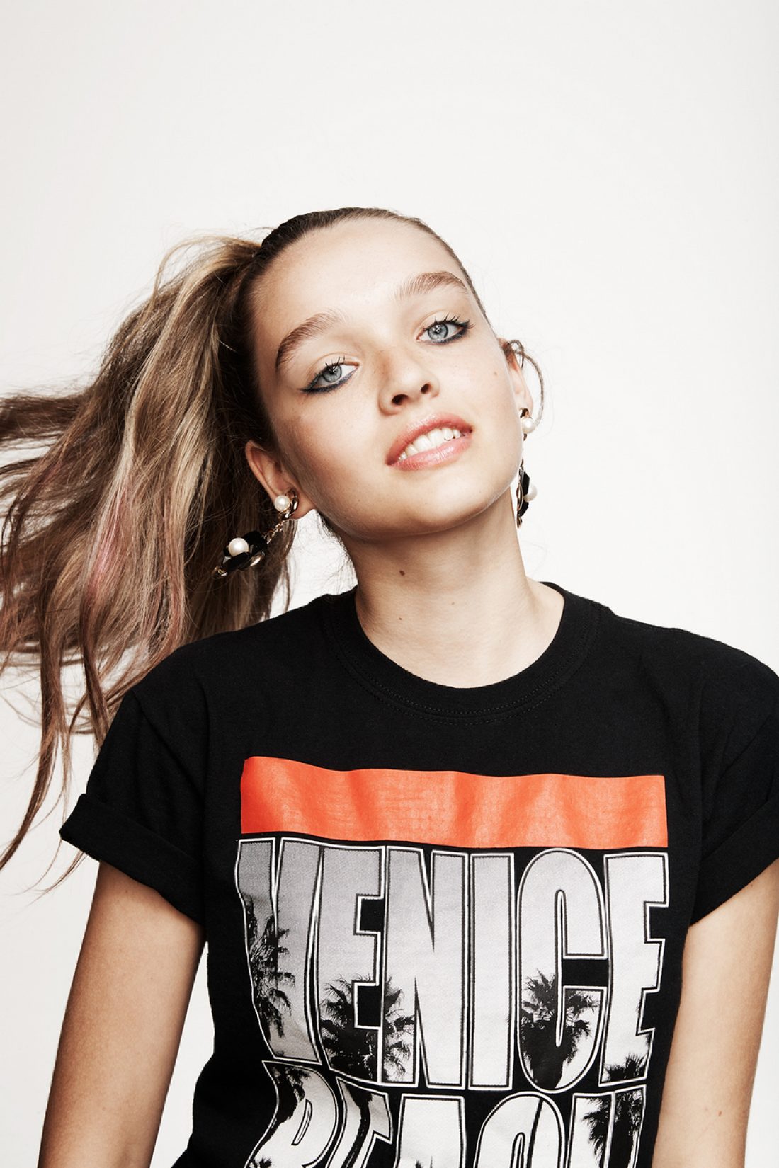 Olivia Shaikh photographed by Veronika Gulyayeva for Sauce Magazine: Make-up | Angela Stewart Styling and Production | Zeenat Wilkinson Photography | Veronika Gulyayeva Model | Olivia Shaik @Unique Model Management Silver jewels by Creeps & Violets; statement earrings by dinner dates.  Special thanks to white studios