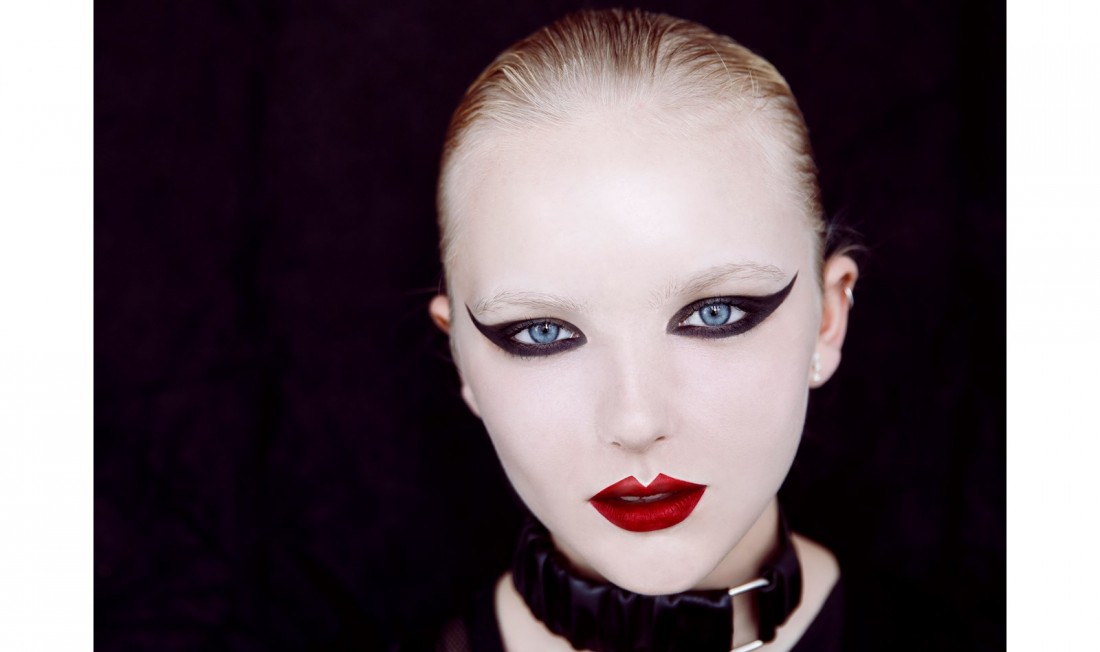 Libby photographed by Carolyn Haslett for BlackStar : Make-up: Carolyn Haslett and Phoebe Watt. Stylist: Rachael Churchward. Hair: Carolyn Haslett. Model: Libby at Unique wears: Nom*d