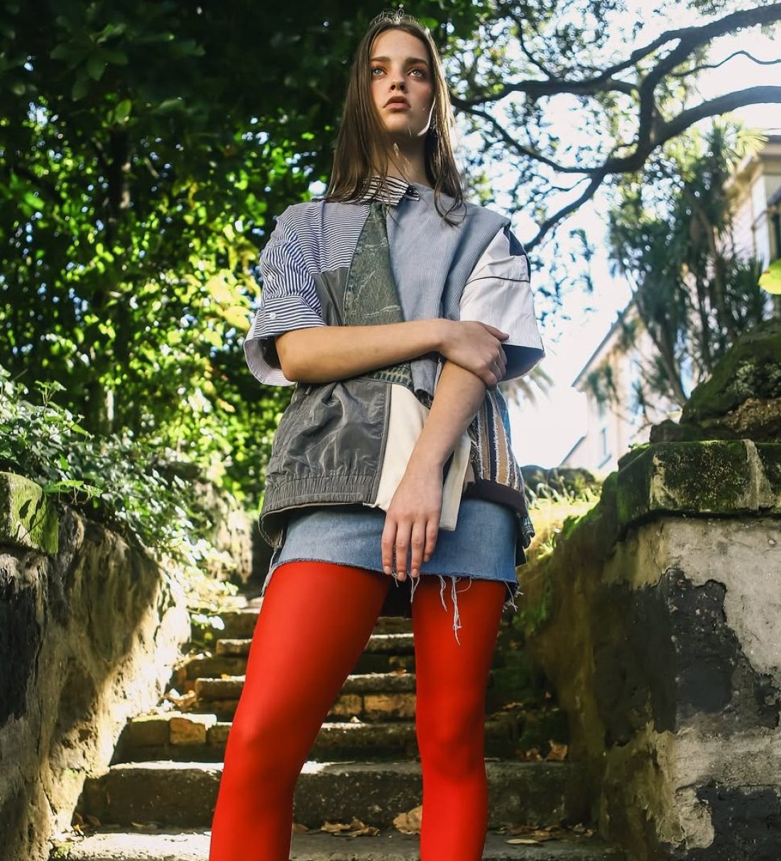 Anameika photographed for Fashion Revolution  Photography: @ronaldrieza Styling: @natibertolo Assistant: @amanda.remade Designers: @joshjozsef @alise.vintage @suemrozinski @hannahemson @rosiesfashiondiary @sophielee.munro @rightsaidthread.textilerescue @tamsinfalconer @natibertolo