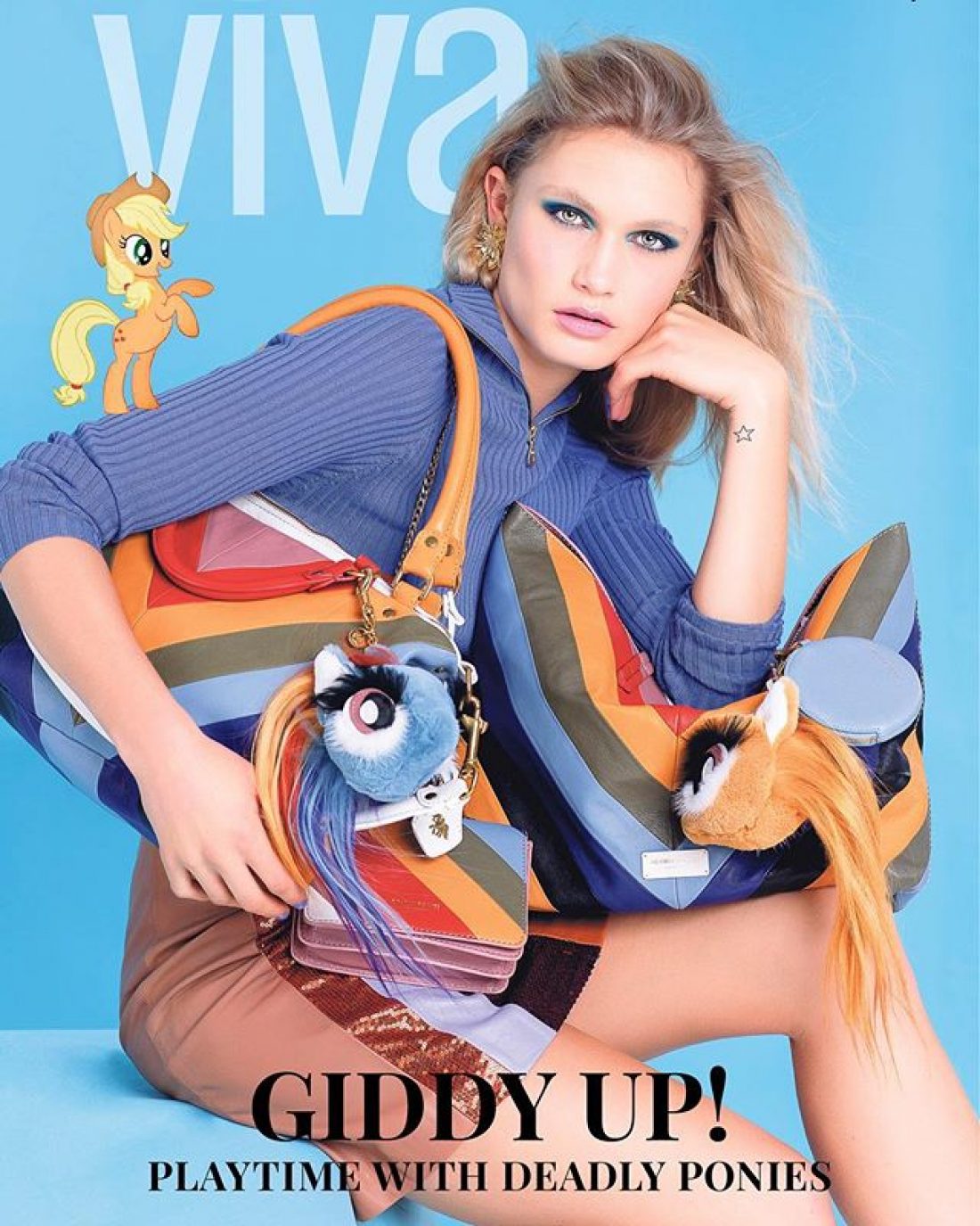 Polly photographed by Babiche Martens for the Cover of Viva Magazine: Styling Dan Ahwa, Mua: Kiekie Stanners using MAC, Hair: Stephen Marr;  Words Zoe Walker; featuring Deadly Ponies