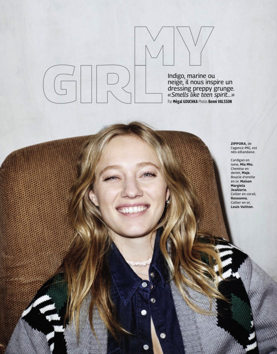 Zippora photographed by Benni Valsson for Grazia France Feb 2016